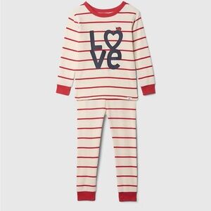 GAP Baby & Toddler Organic Brushed Cotton PJ Set
 - red stripes with LOVE